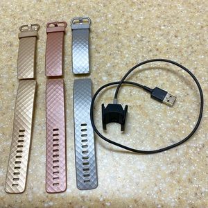 Fitbit Charge 4 charger cord and replacement wristbands (Large Women)